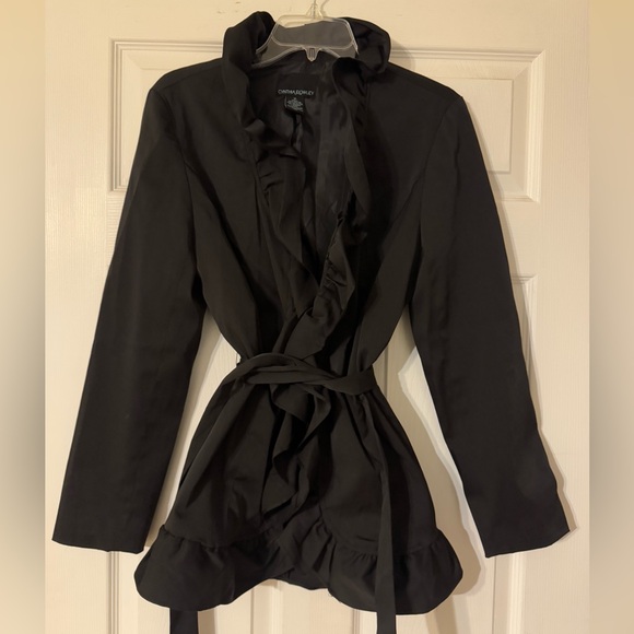 Cynthia Rowley belted Jacket- size medium - Picture 3 of 9